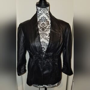 Tart Collections Black Lamb Leather Jacket Sz M